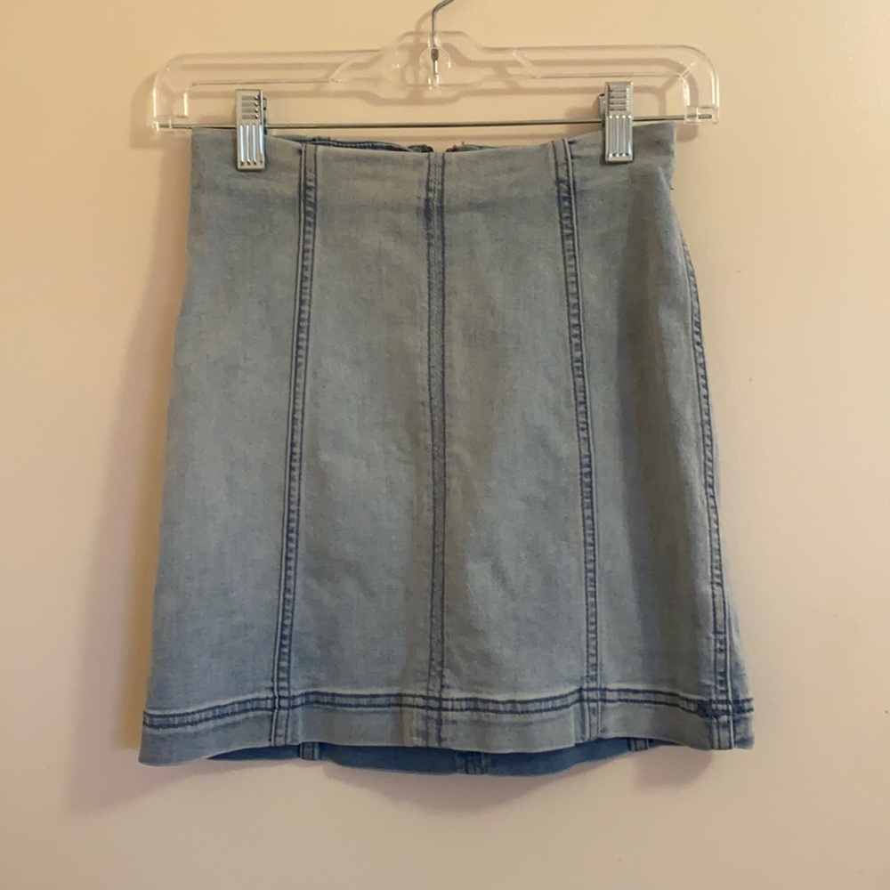 Free People denim skirt